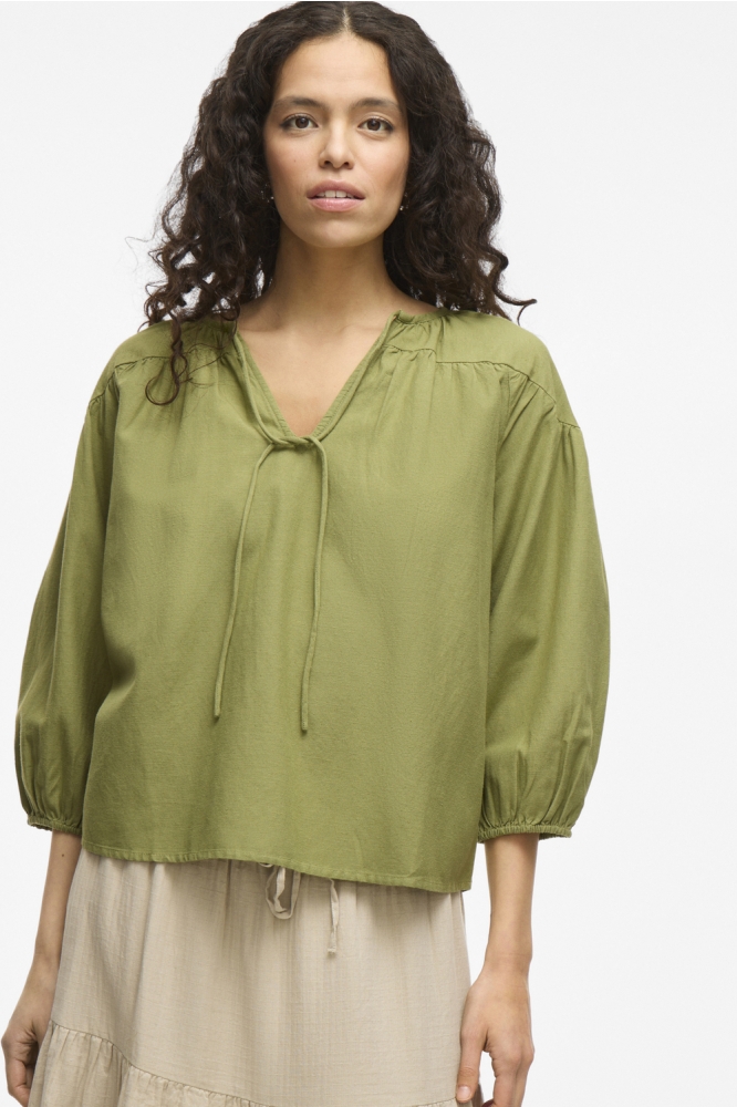 VIPRISILLA V-NECK 3/4 TOP 14104795 SAGE